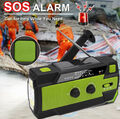 Solar Radio Handkurbel AM/FM Kurbelradio SOS Handy Ladegerät LED Taschenlampe DE