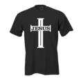 Jesus Schriftzug im Kreuz, Fun T-Shirt Spruch Funshirt Glaube S-5XL (FSJ003)