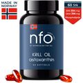 NFO OMEGA 3 Krillöl Astaxanthin [60 Kapseln] + Fischöl: EPA, DHA & Phospholipide