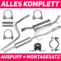 set Auspuffanlage Auspuff für Peugeot 207 1.4 1.6 Schrägheck Kombi CC