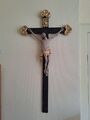 Wandkreuz, Kruzifix, gekreuzigter Jesus, INRI, 1,10m hoch, Holz