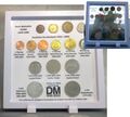 Sammlung im 3D Rahmen transparent DM Münzen WallaBundu Geschenkidee Nostalgie