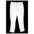 Funky Staff Damen Jeans Hose stretch Stoff high Rise XL 42 W32 L32 weiß Streifen