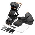 Lionelo Amber Kinderwagen 2in1 Kombikinderwagen Kinderwagen Set Grau SEHR GUT