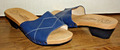 Schöne BERKEMANN Holz Pantoletten Sandaletten Gr. 37, blaues Leder