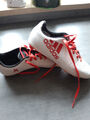 Fußballschuhe Stollenschuhe Adidas Größe 33 weiß und rote Schnürrsenckel