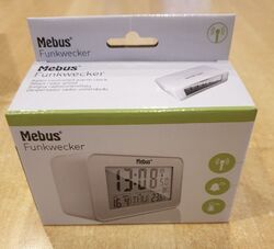 Mebus Funkwecker, Digitalwecker Kalenderanzeige, Thermometer