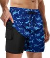 Schwimmhose Badeshorts Shorts Badehose Sport Schwimmshort mit Taschen Gr:L/XL