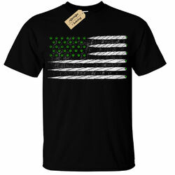 Joint Flag T-Shirt Mens usa american flag cannabis weed leaf spliff legalise