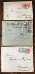 Ungarn, 3 Briefe, 1x MEF 27!, 1x 3 Farben, 1896-1897, sehr schön!