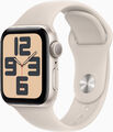 Apple Watch SE 2.Gen 2022 GPS 40mm Smartwatch Alu Sternenlicht Sportband