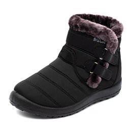 Damen Warm Winter Schneeschuhe Wasserdicht Flache Boots Stiefel Stiefeletten Neu