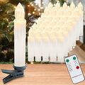 30 x LED Weihnachtskerzen Wireless Dimmbar Flameless Candle mit Fernbedienung