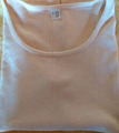 Damen T-shirt - Ärmellos - weiss -  Sommer T Shirt - Gr.44/46 - 100% Baumwolle