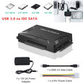 Festplatte USB 3.0 zu IDE SATA Externe Konverter Adapter für 2.5/ 3.5 HDD SSD