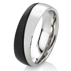 Verlobungsring Ehering Damenring Herrenring aus Edelstahl mit Ring Gravur ES43
