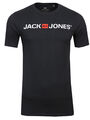 Jack & Jones Logo Tee Shirt Logoprint  Shirt Kurzarm Basic