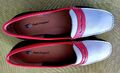 Hush Puppies , Loafer, Slipper Gr. 42 Leder marineblau/weiß/rot, neu