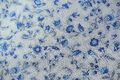 Bedruckter Baumwollstoff Kornblumen in blau-weiß 160cm breit 100% Baumwolle 0,5m