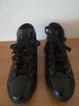 Geox Schuhe Stiefelette, Größe 39, schwarzes Lackleder