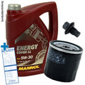 Ölwechsel Set 5 Liter 5W-30 Öl + Ölfilter + Schraube für Toyota Citroen Peugeot