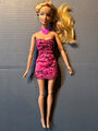 Barbie Fashionista mit Gelenkkörper, alle Gelenke okay, blond mit Kleid (P7)