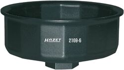 HAZET Öl-Filter-Schlüssel 2169-6 passend für Ölfilter 97 mm, Vierkant 12,5 mm, M
