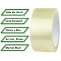 LEISE ABROLLEND Klebeband Transparent Packband Paketband Klar 50mm breit  x 66m