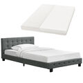 Polsterbett Einzelbett Bett Jugendbett Komplett Set Matratze Lattenrost Juskys®