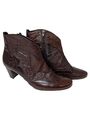 GABOR Stiefelette Damen Braun Leder Gr.38,5 Elegant Vintage