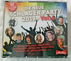 Sampler, "Die Schlager-Party 2019  Vol. 6", 3 CD`s, sehr guter Zustand