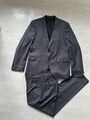 Hugo Boss Black Label Anzug 2tlg. Grau Gr. 52 Jacke/Sakko + Hose Schurwolle