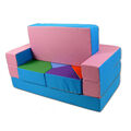 MILLYBO Couch Sofa Kindersofa Spielsofa Puzzle 4in1 Matratze Spielmatratze 