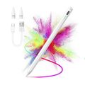 Stylus Pen für Apple iPad 2018-2024 Magnetisch Pencil Weiß, kein BT notwendig!