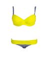 SeXy Damen Fashion Bikini Set mit Cups A/B Raffung Träger Strand Slip S/M