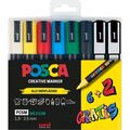 Uni-ball POSCA Marker PC-5M 6+2 Set, sortiert