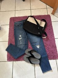 kleiderpaket 40, Jeans, Tasche Chiemsee, Flip-Flop DRC Gr.39