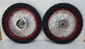 Simson 2 x Rad Räder Alufelge rot S51 S50 KR51 Schwalbe Reifen Enduro Cross Edel