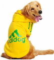 Adidog Hundebekleidung Pullover Hoodie Jacke Outfit für Haustier Hunde Welpen