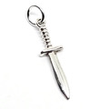 Athame Dolch 3D winziger Charm 925 Sterlingsilber heidnisch Wicca Zirkel Ritualmesser