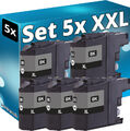 5x XL PATRONEN kompatibel BROTHER DCP-J132W J152W J552DW J4110DW MFC-J4410DW BK
