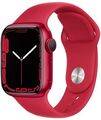 Apple Watch Series 7 45 mm Aluminiumgehäuse rot am Sportarmband rot [Wi-Fi + Cel