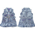 Kinder Mädchen Jeanskleid in Blau Rock Kleid Jeansrock Sommerkleid Mädchenkleid 