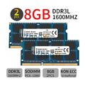 Kingston 16GB 2x 8GB 4GB DDR3L 1600MHz PC3L-12800S Laptop Arbeitsspeicher RAM DE