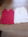 zara tolle leinen shirts tops  weiß und pink gr.38-40 lieblingsstück
