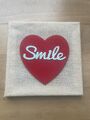 Leinwand Bild Deko „Smile“ ca 15 x 15 cm