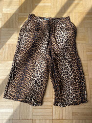 H&M Culotte weite Stoffhose 7/8 leo Gr. 38 M