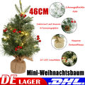 46cm Mini-Weihnachtsbaum Tisch Kleiner Christbaum Tischplatte mit LED Licht DHL 