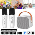 Tragbare Karaoke Maschine Mit 2 Kabellosen Mikrofon Party Bluetooth Lautsprecher