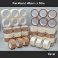Packband Paketband in braun oder transparent 66m Kstar Klebeband Kleberollen 